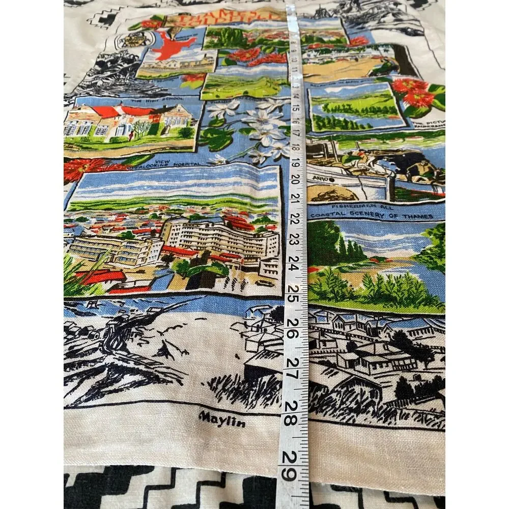 Vintage Thames Goldfield Collectible Kitchen Linen Tea Towel Souvenir